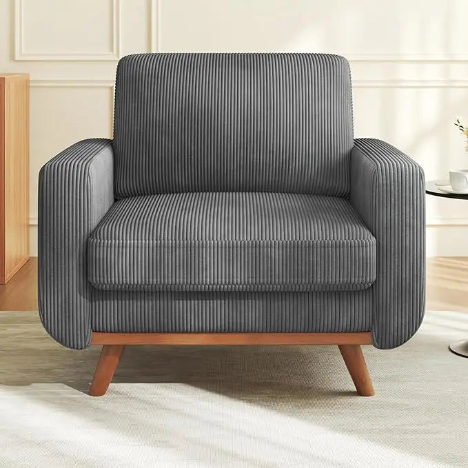 ANGDUO Corduroy Accent Chair Upholstered Armchair Modern