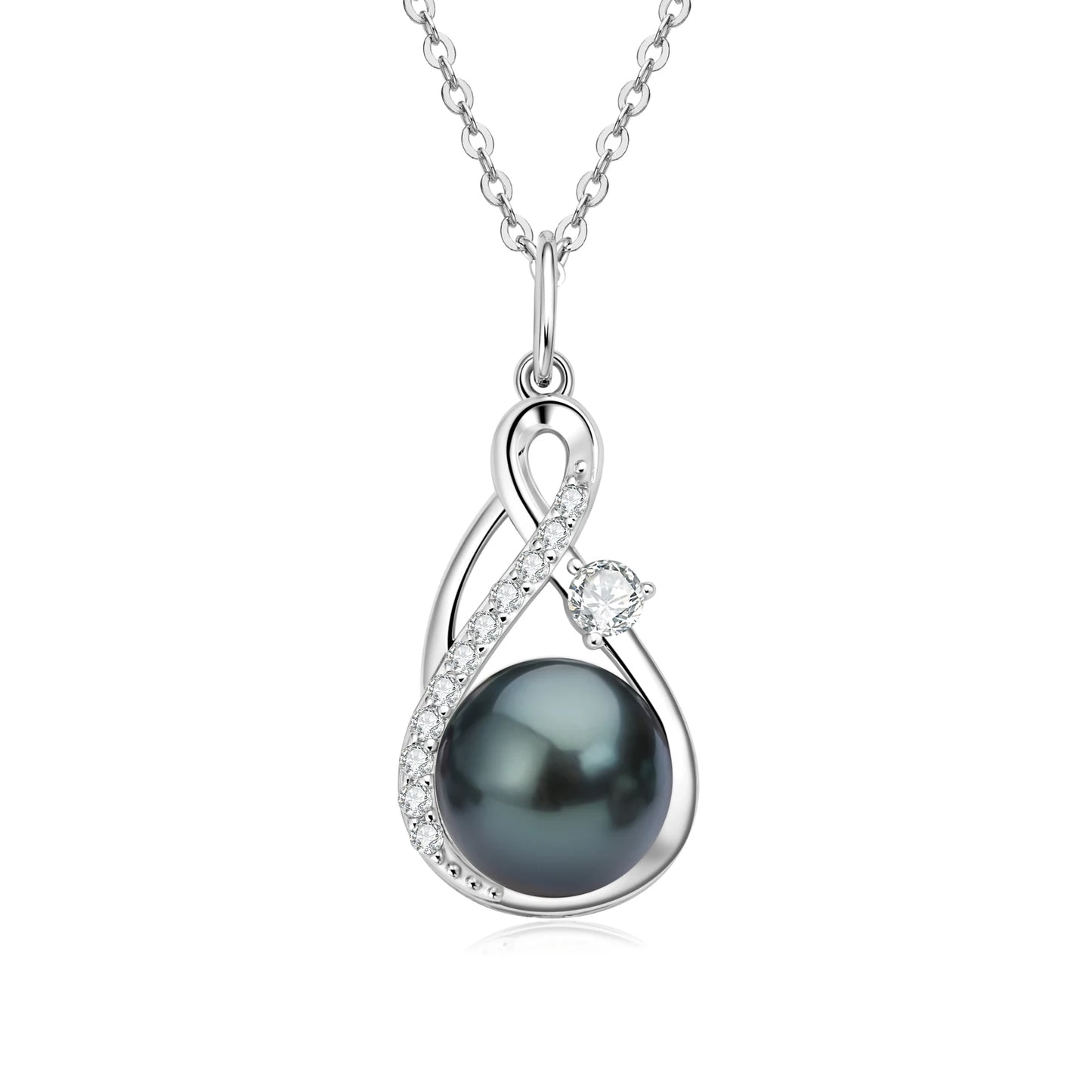 Sweet Blossoms Haven Pearl Infinite Pendant Necklace