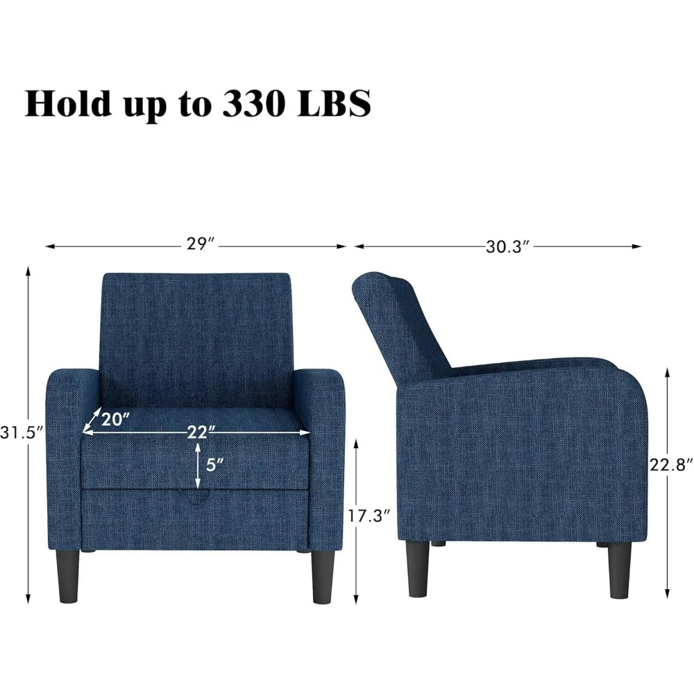DAFIFY Linen Fabric Accent Chair For Living Room Modern