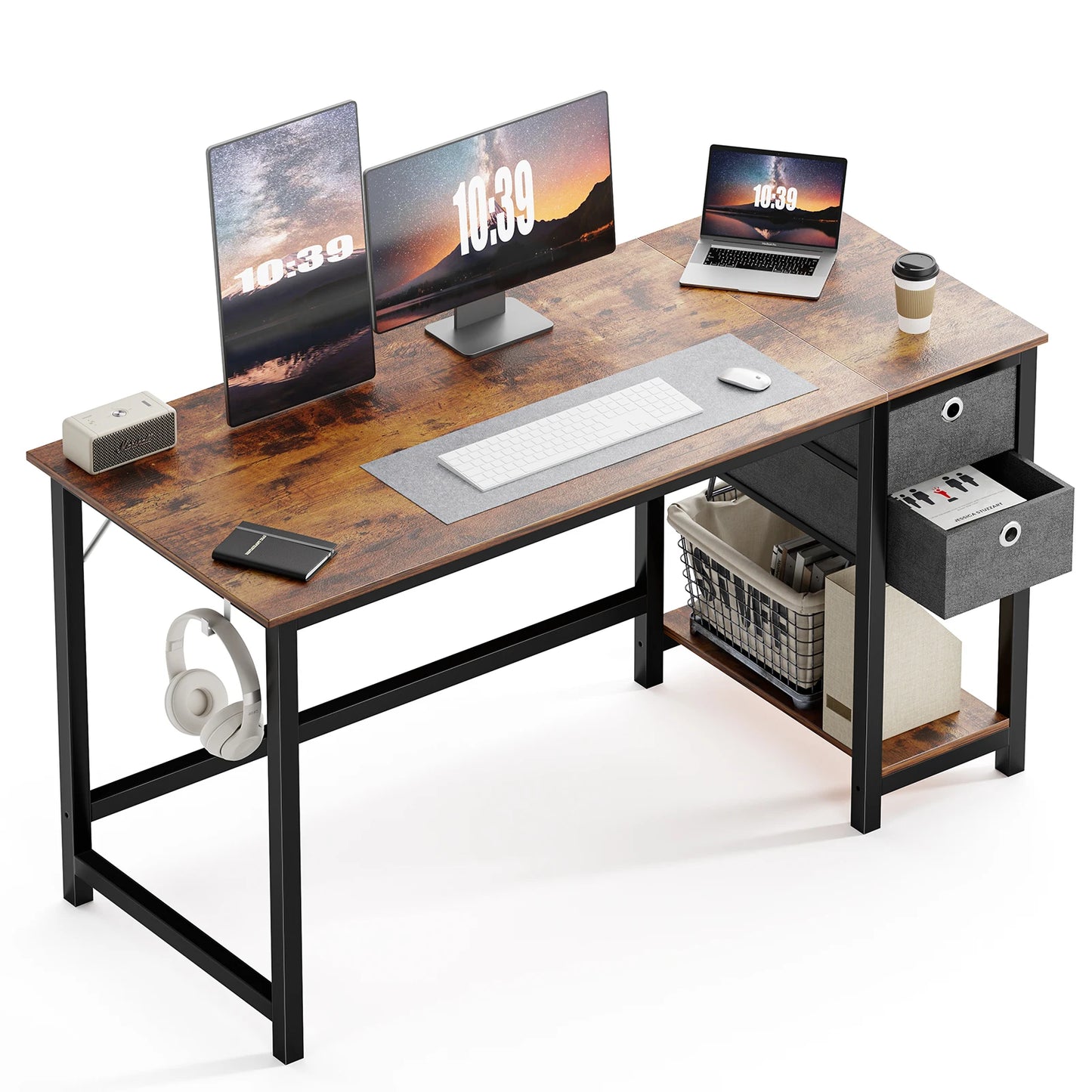Sweet Blossoms Haven JHK Computer Desk With Drawers