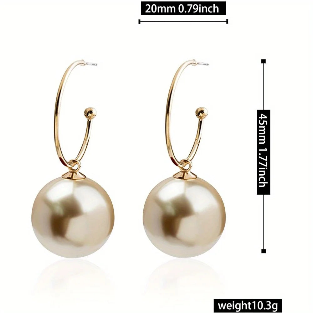 Sweet Blossoms Haven Pearl Hoop Earrings Gold Plated