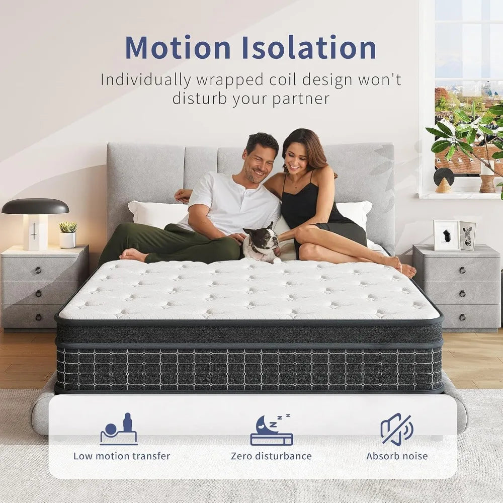 Angduo Hybrid Mattress With Pocketed Coils CertiPURUS