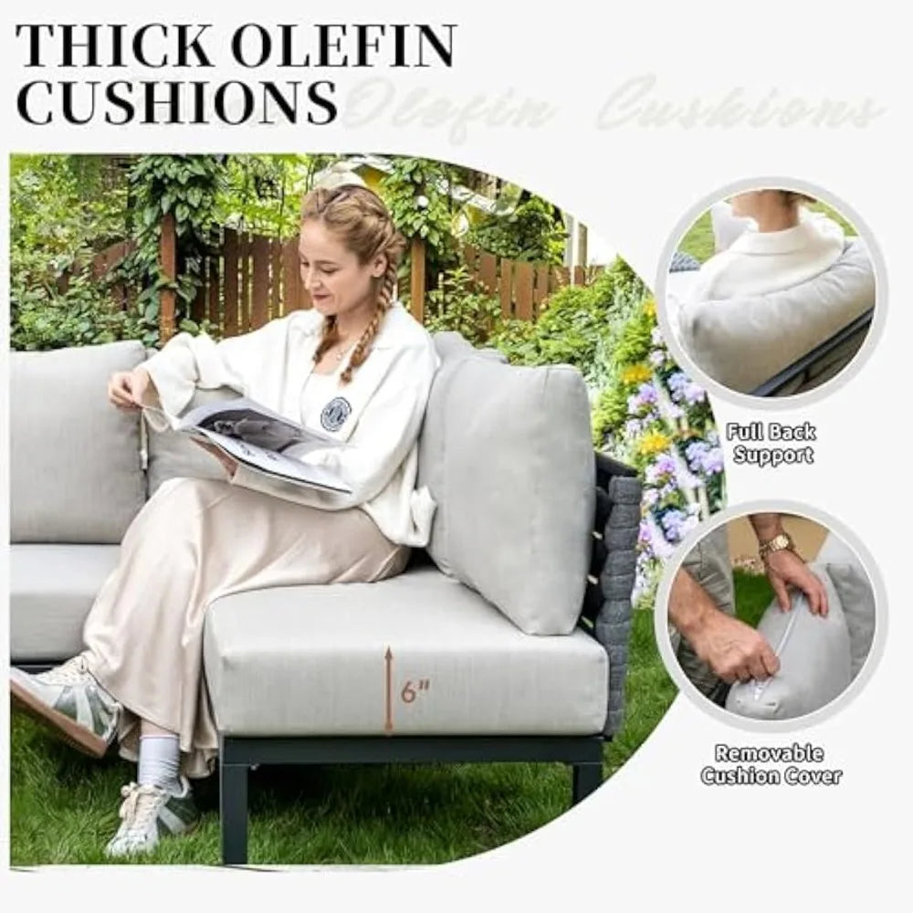 MKDKH Patio Conversation Set Outdoor Sectional Cushions