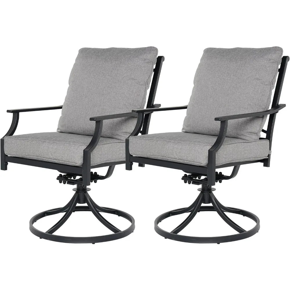 DAFIFY Outdoor Swivel Patio Dining Chairs Set of 2 Rocker