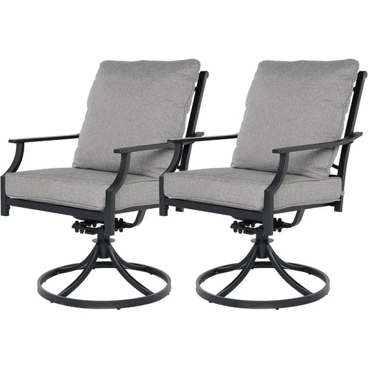 DAFIFY Outdoor Swivel Patio Dining Chairs Set of 2 Rocker