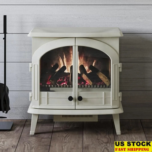 XMSJ Freestanding Electric Fireplace Heater Alexa Control