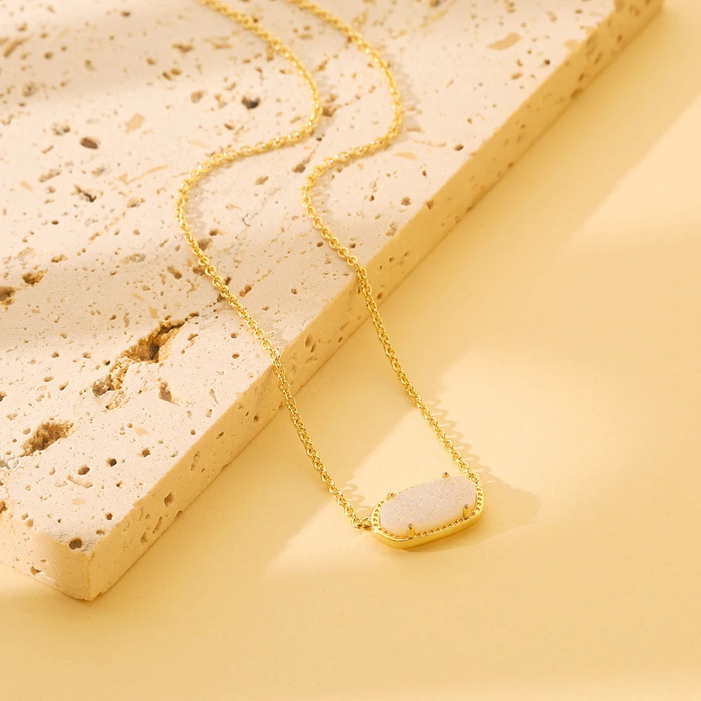 Sterling Silver 925 Crystal Pendant Necklace Chain