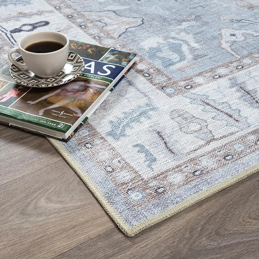 DIXSG Modern Oushak Runner Rug Vintage Turkish Oriental