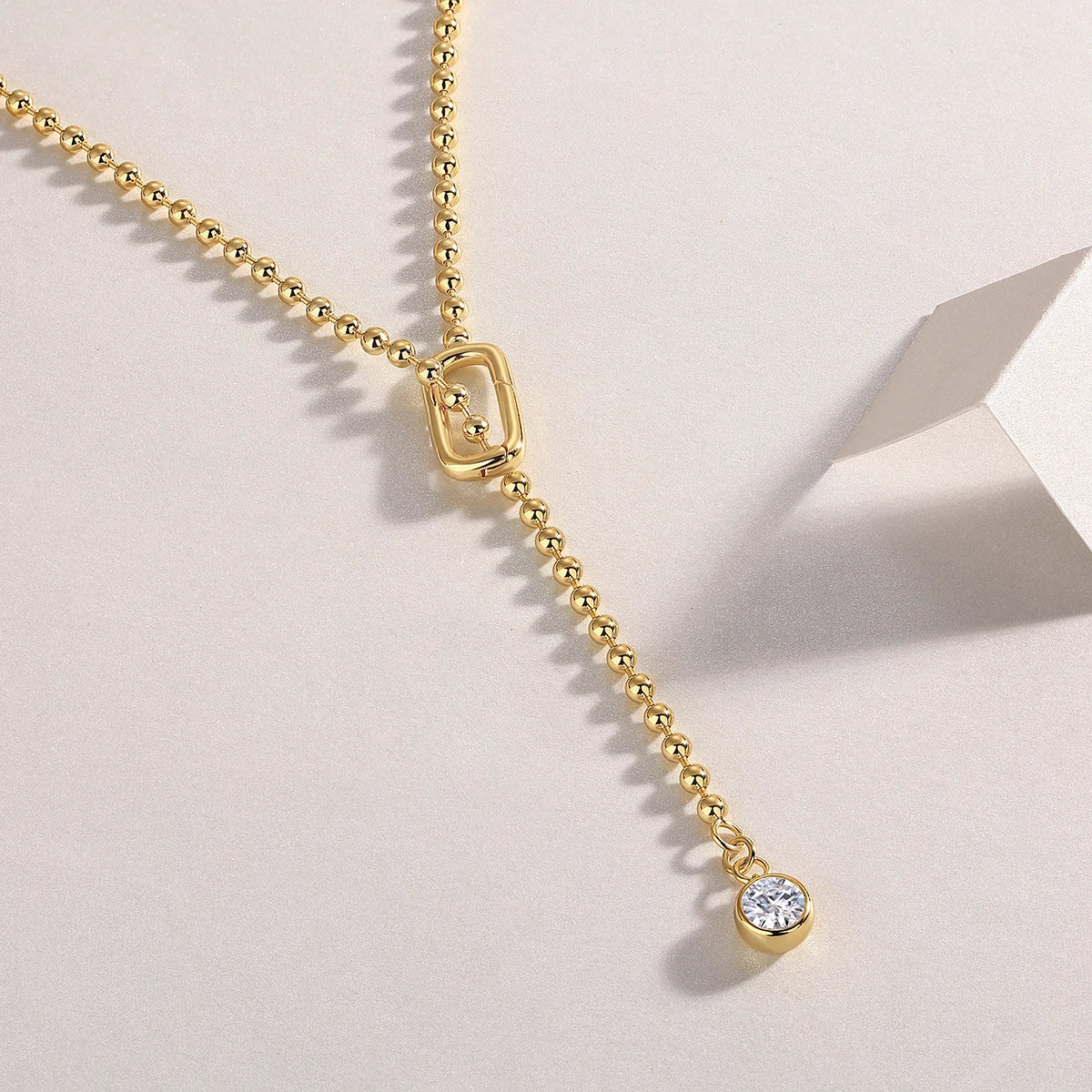 Sweet Blossoms Haven Moissanite Y Shape Necklace S925