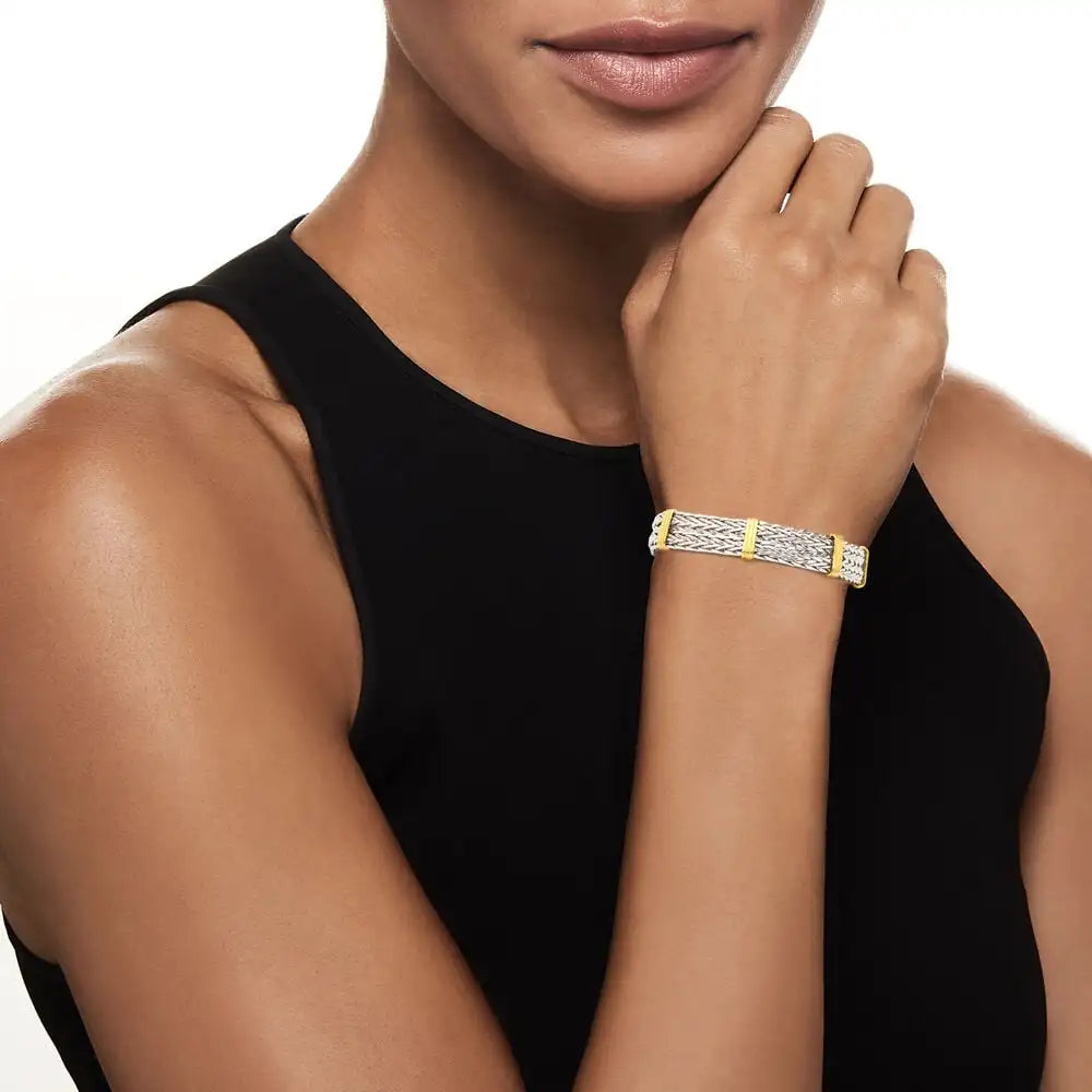 Sweet Blossoms Haven S925 Sterling Byzantine Bracelet Women