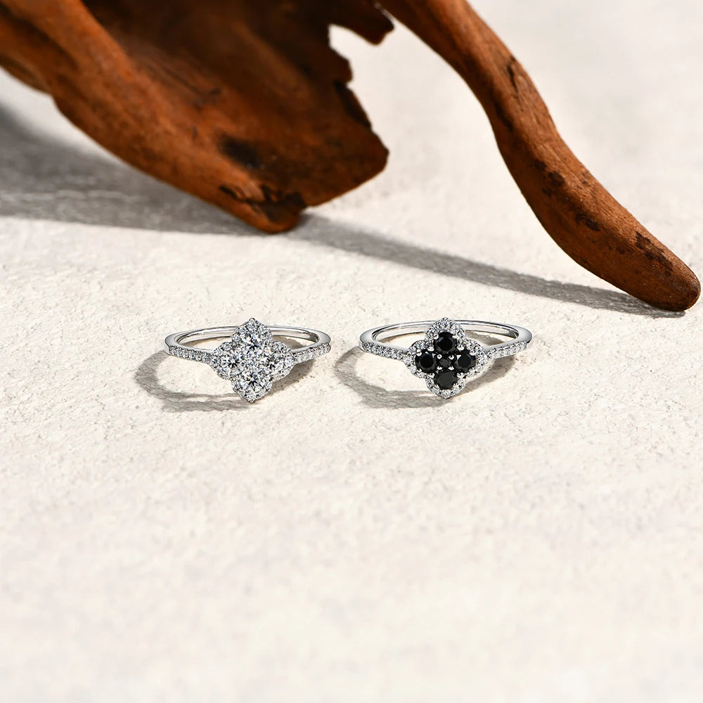 Sweet Blossoms Haven ATTAGMS Moissanite Ring Sterling Silver