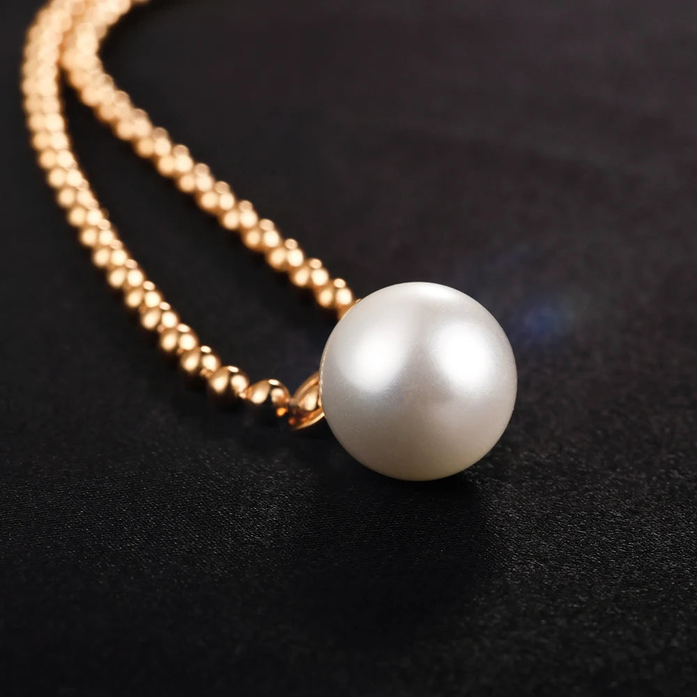 Sweet Blossoms Haven 18K Gold Plated Pearl Pendant Necklace