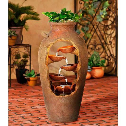Universal Lighting and Decor Urn Waterfall Fountain LED