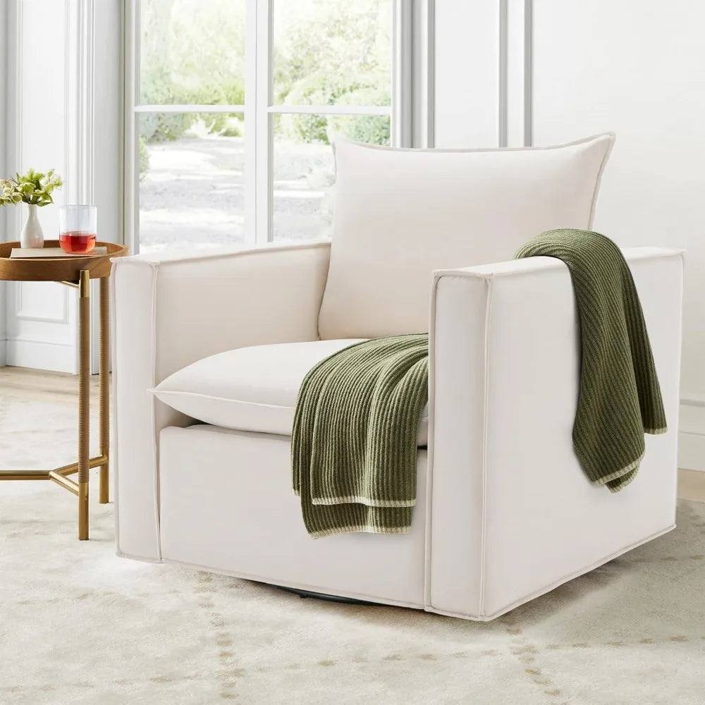 Swivel Accent Chair Upholstered Armchair For Living Room