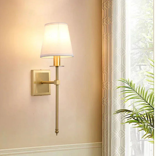 Dorian American Brass Wall Lamp Indoor Living Room Bedroom