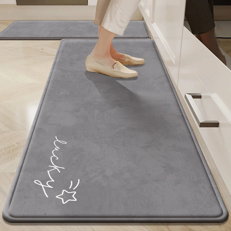 VIKAMA1/2Pcs 2025 New Kitchen Floor Mat Non-Slip Soft Noise Reduction Carpet Bathroom Bathroom Door Mat Home Decoration