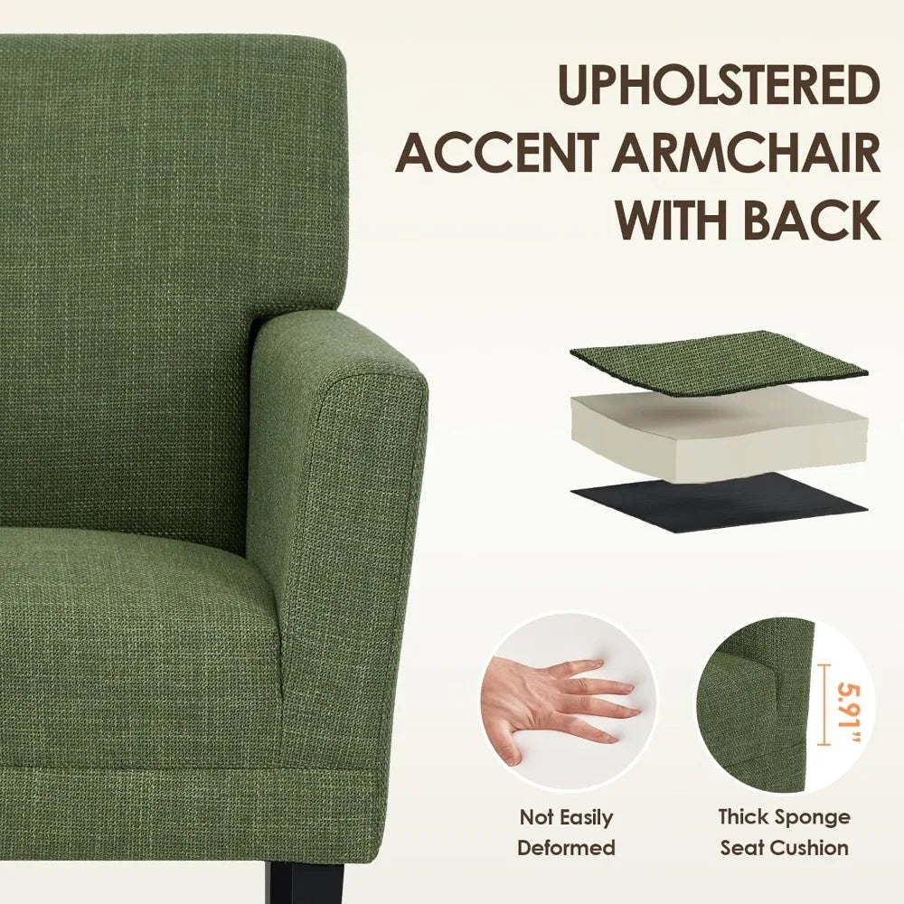 OEING Accent Chair Set of 2 Modern Upholstered Armchairs