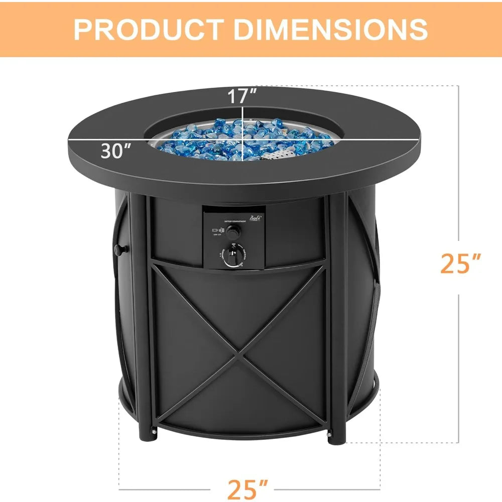 Shinerich 50000 BTU Propane Fire Pit Outdoor Table Patio