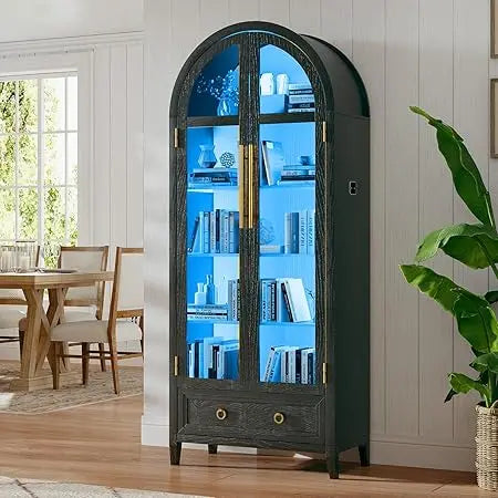 RBXC Arch Display Cabinet With Glass Doors 4 Tier Unit