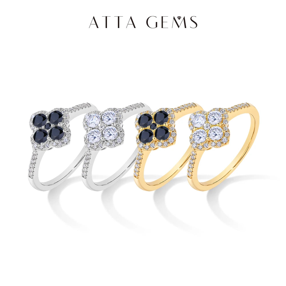 Sweet Blossoms Haven ATTAGMS Moissanite Ring Sterling Silver