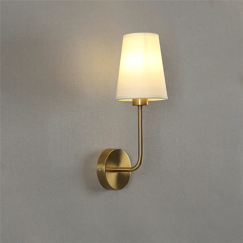 Nordic Minimalism Wall Lamps Modern Simple Linen Lampshade Elbow Wall Lights for Home Decor Living Room Stairs Lighting Fixtures
