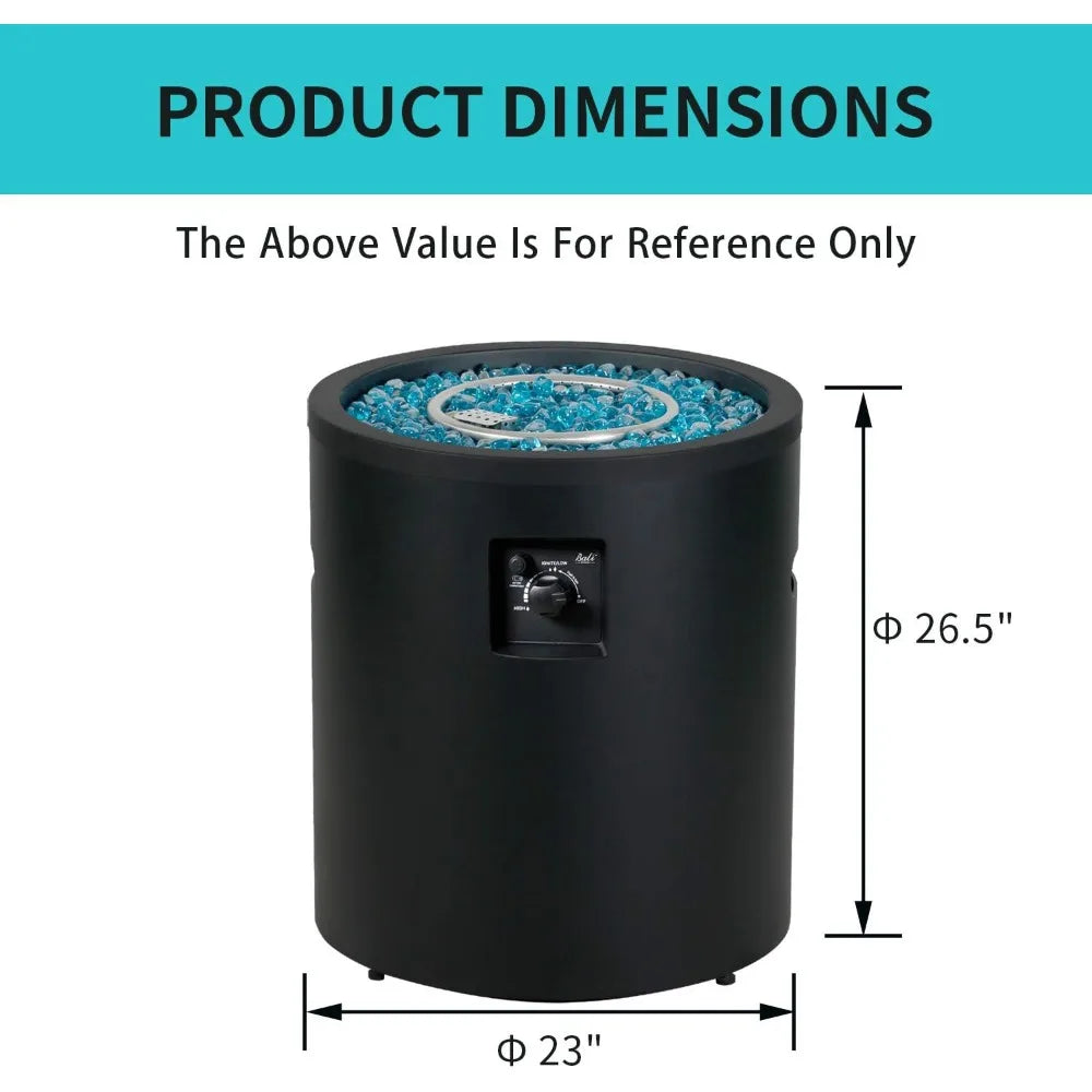 Outdoor Propane Fire Pit 50000 BTU Round Patio Heater