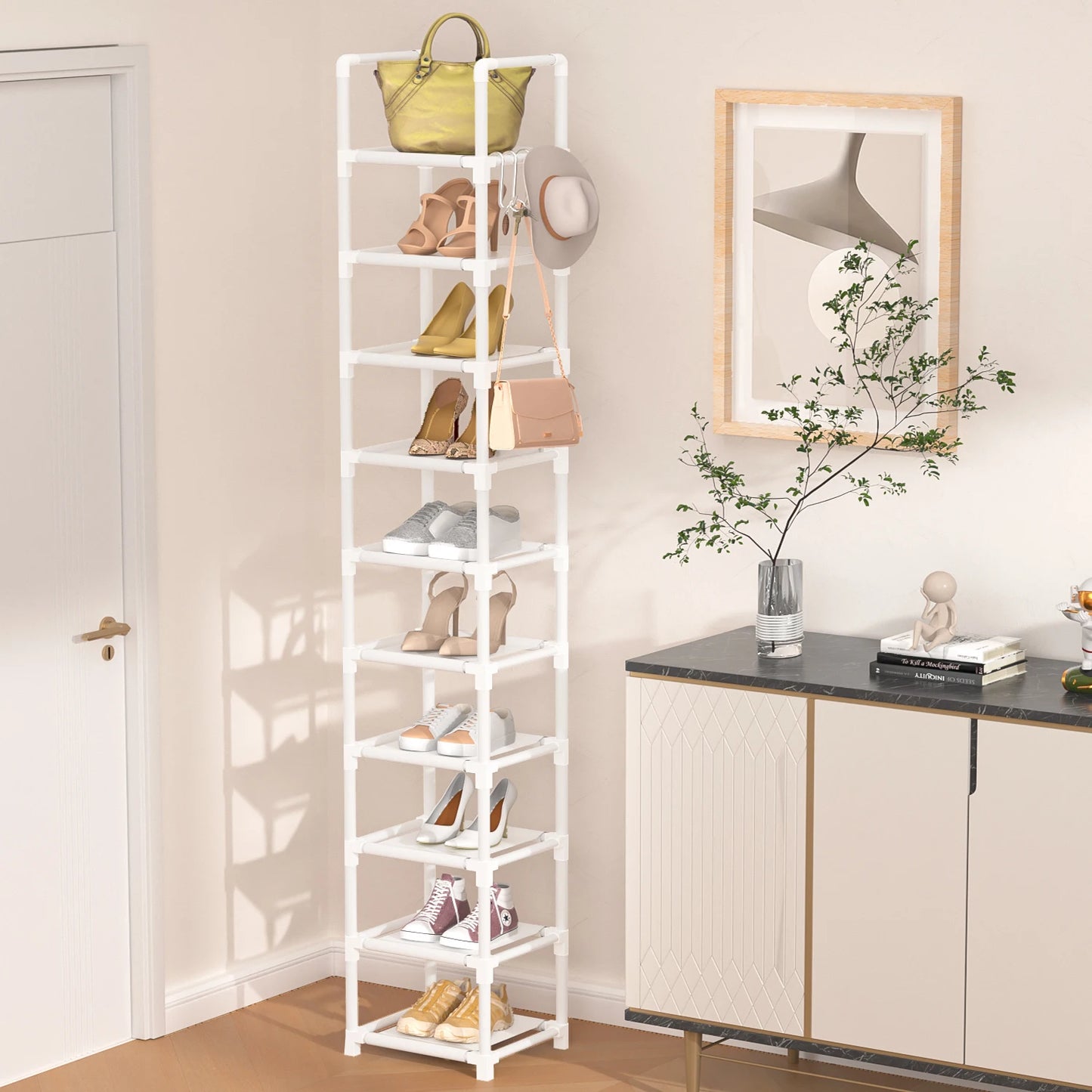 Hign Concerned Tall Space Saving Shoe Rack Organizer