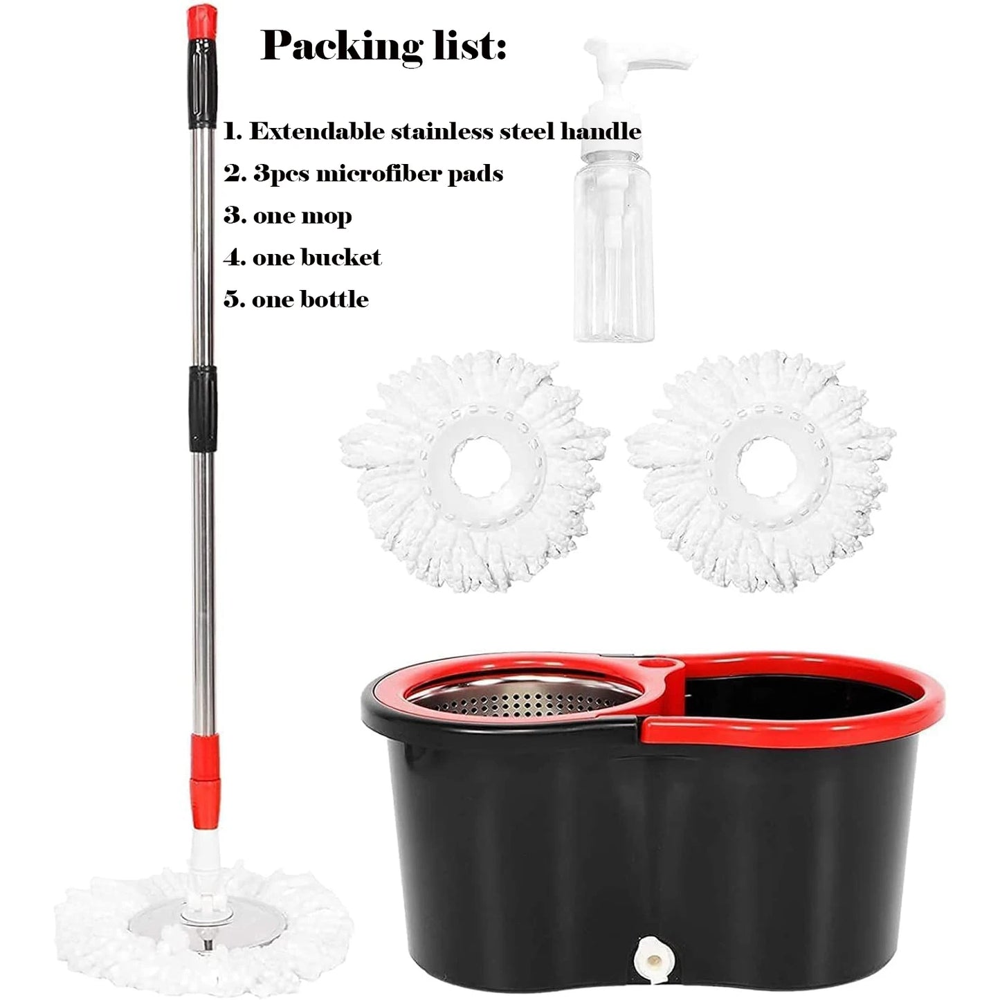 Zhejiang 360 Degree Spin Mop Bucket Set Microfiber Heads
