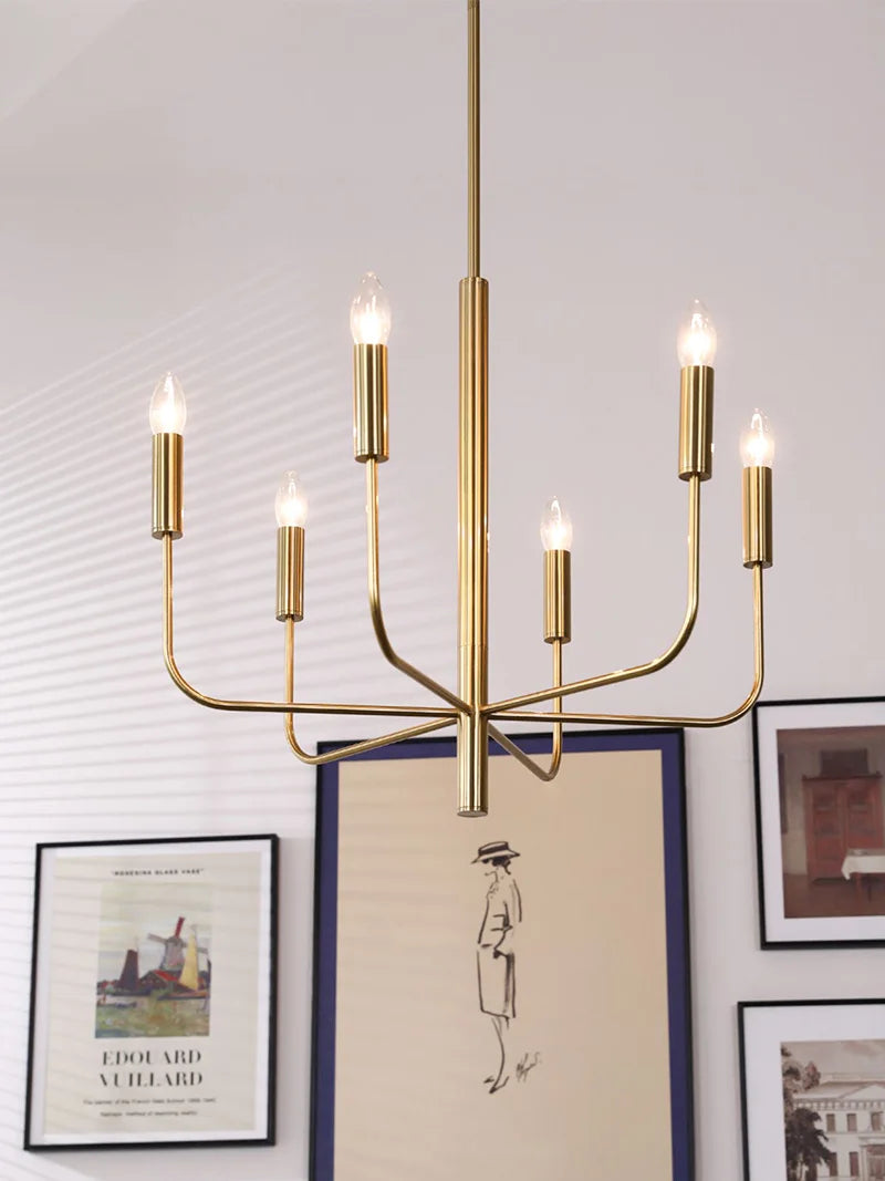 FEHE Minimalist Iron Chandelier For Dining Room E14