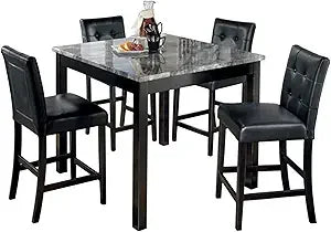Coviar 5 Piece Counter Height Dining Set Table And Stools