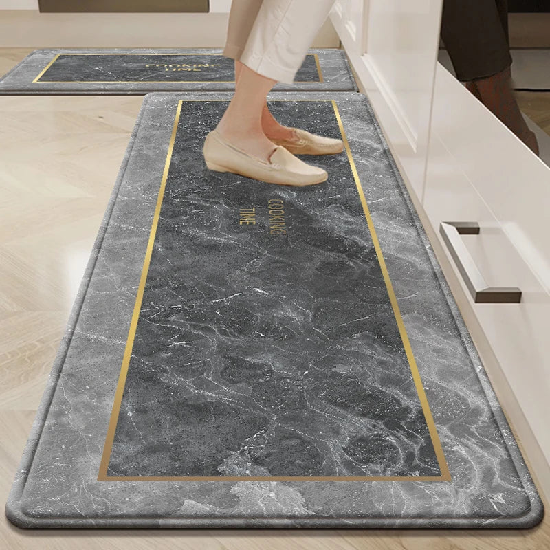 VIKAMA1/2Pcs 2025 New Kitchen Floor Mat Non-Slip Soft Noise Reduction Carpet Bathroom Bathroom Door Mat Home Decoration