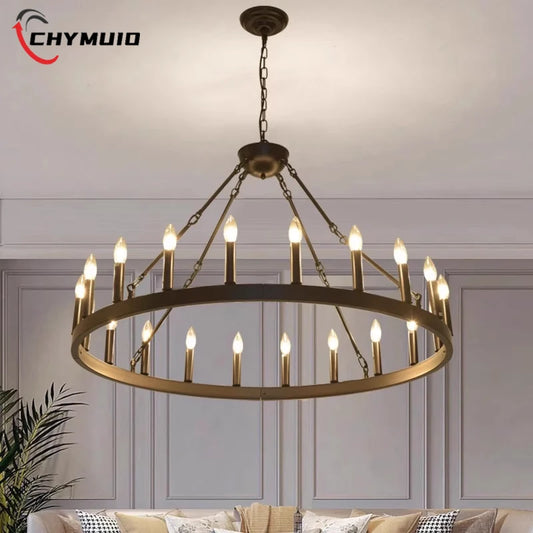 CHYMUIO LIGHT Retro Industrial LED Ceiling Chandelier Loft