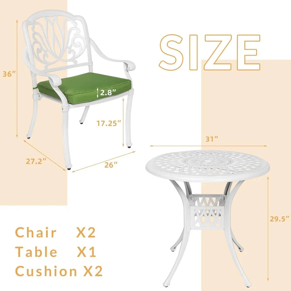 TANGXU All Weather Cast Aluminum Outdoor Patio Dining Set