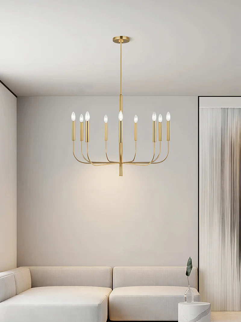 FEHE Minimalist Iron Chandelier For Dining Room E14