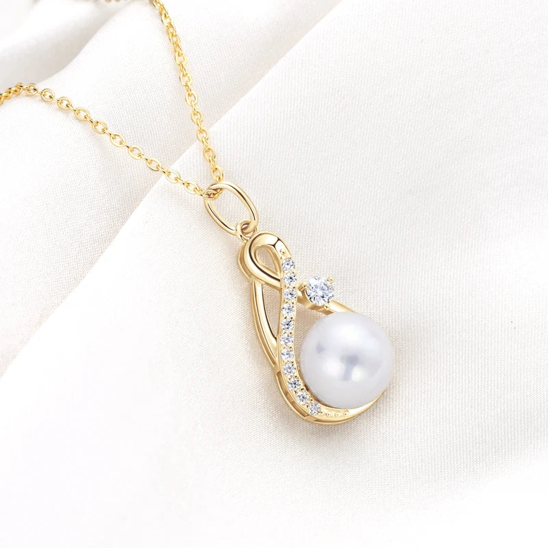 Sweet Blossoms Haven Pearl Infinite Pendant Necklace