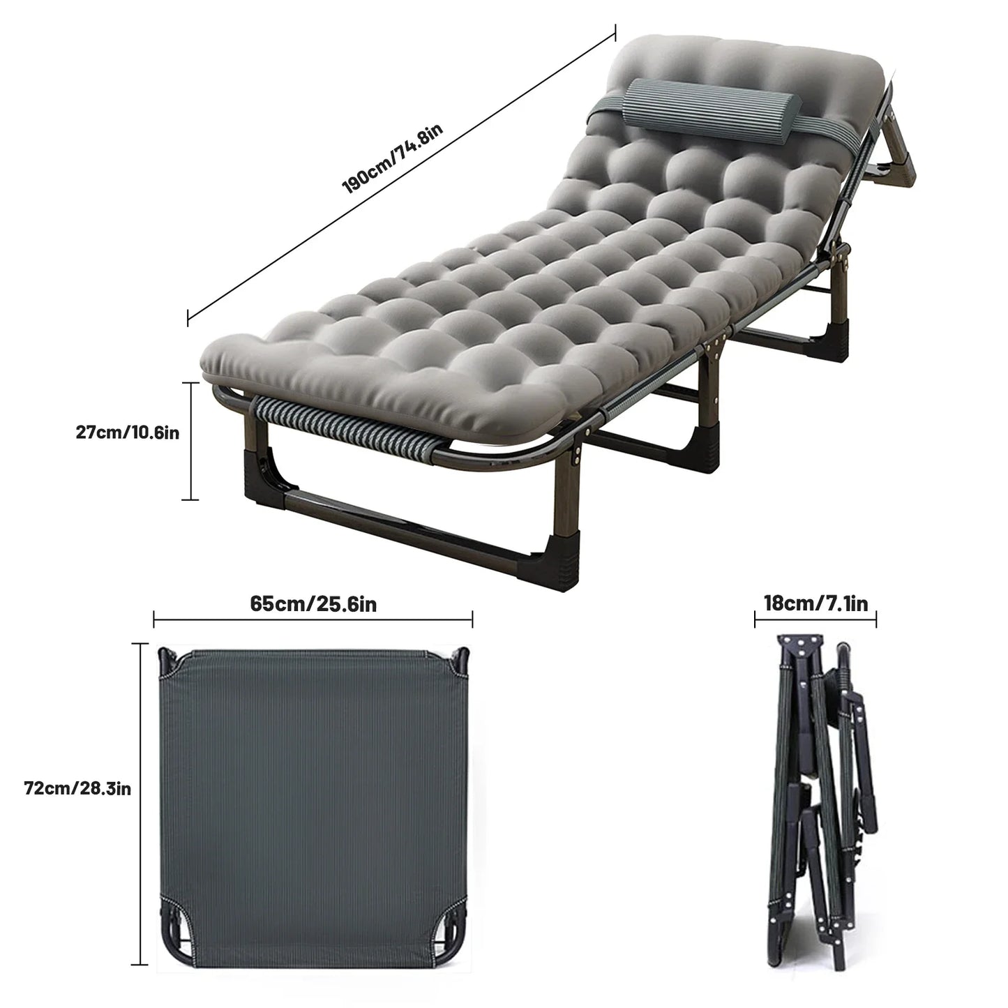 Snozeflex Portable Folding Camping Bed For Adults Outdoor