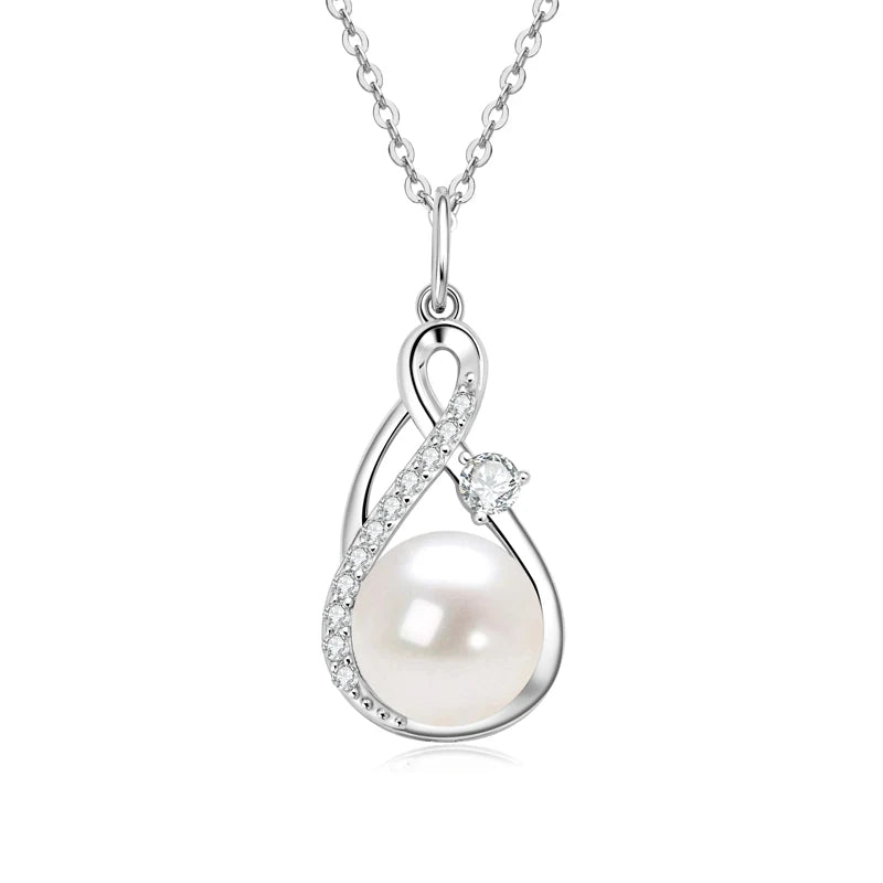 Sweet Blossoms Haven Pearl Infinite Pendant Necklace