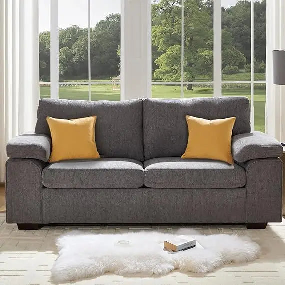Color Modern Chenille Sofa Loveseat With Adjustable Armrests
