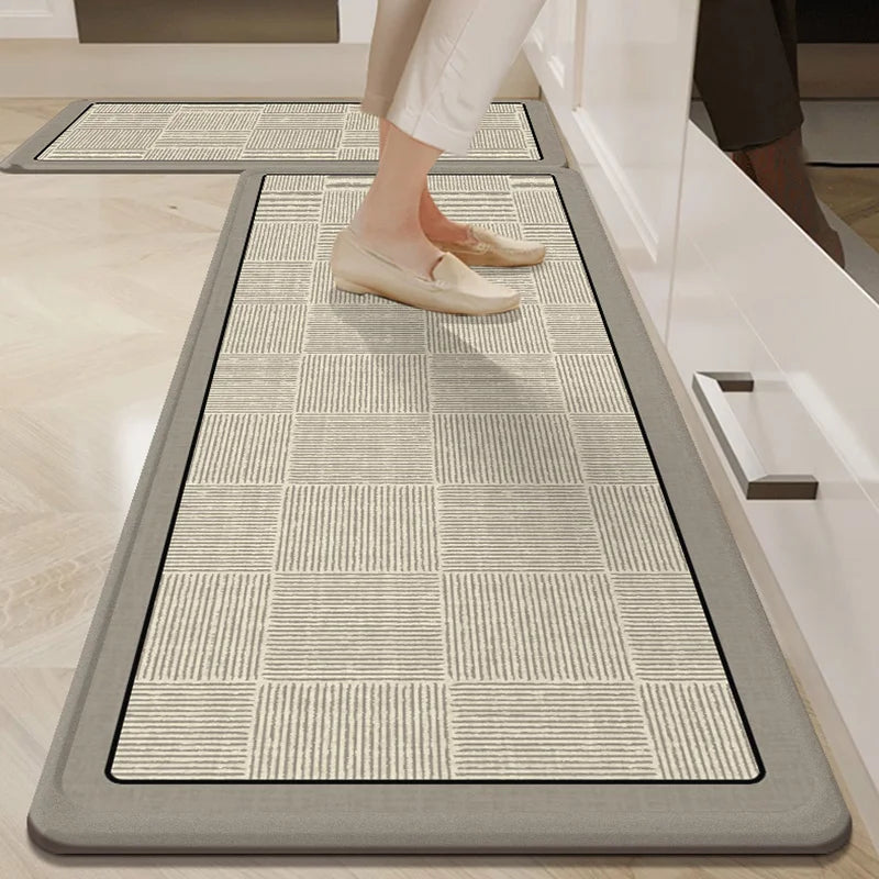 VIKAMA1/2Pcs 2025 New Kitchen Floor Mat Non-Slip Soft Noise Reduction Carpet Bathroom Bathroom Door Mat Home Decoration