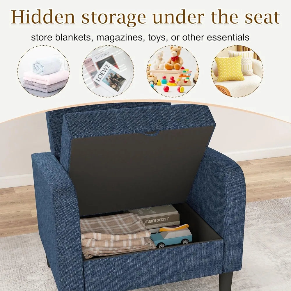 DAFIFY Linen Fabric Accent Chair For Living Room Modern