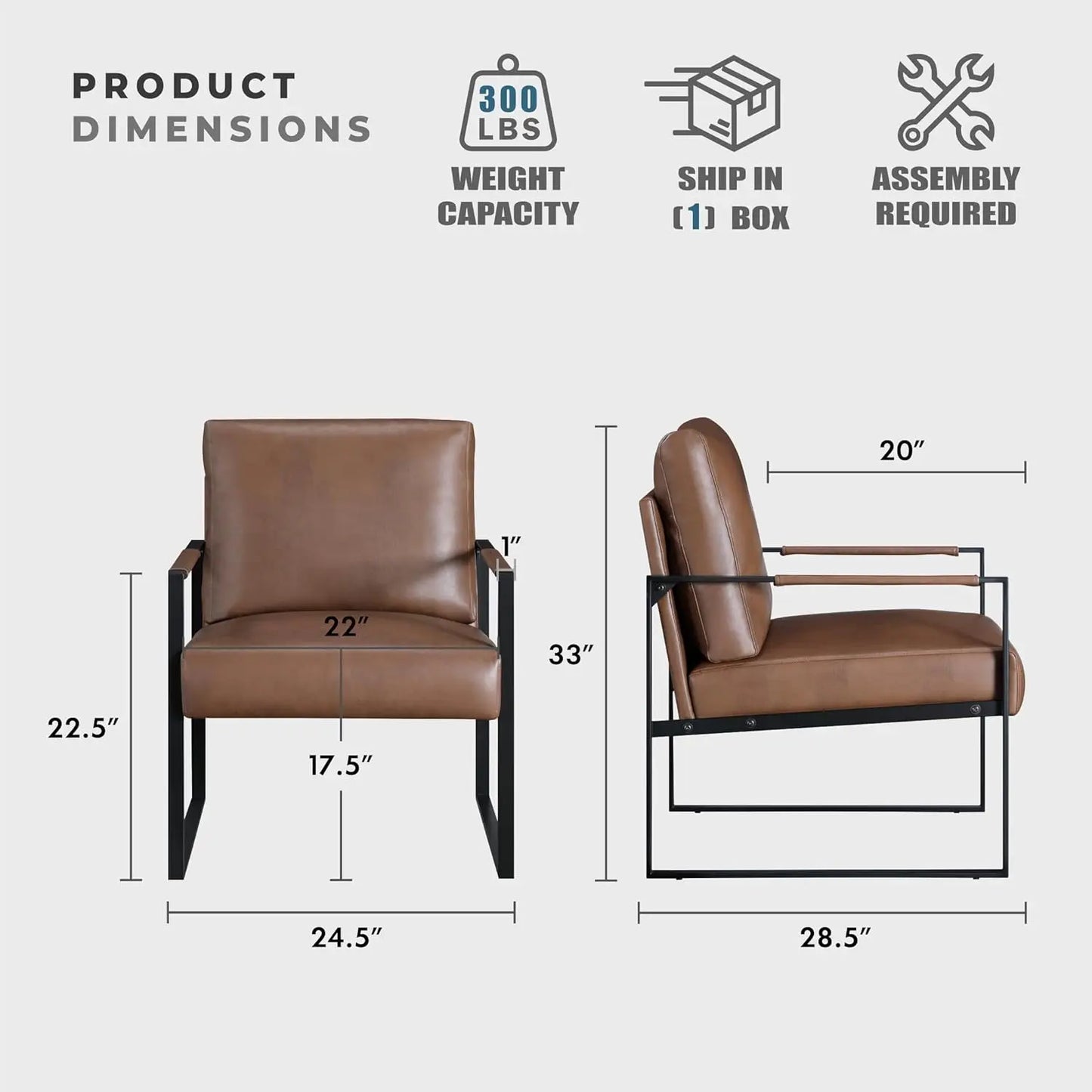 Sweet Blossoms Haven Modern Faux Leather Accent Chair