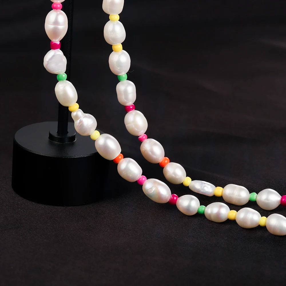 s925 Sterling Silver Pearl Necklace for Women elegant romantic freshwater pearl dopamine necklace for girls, wives, moms jewelry