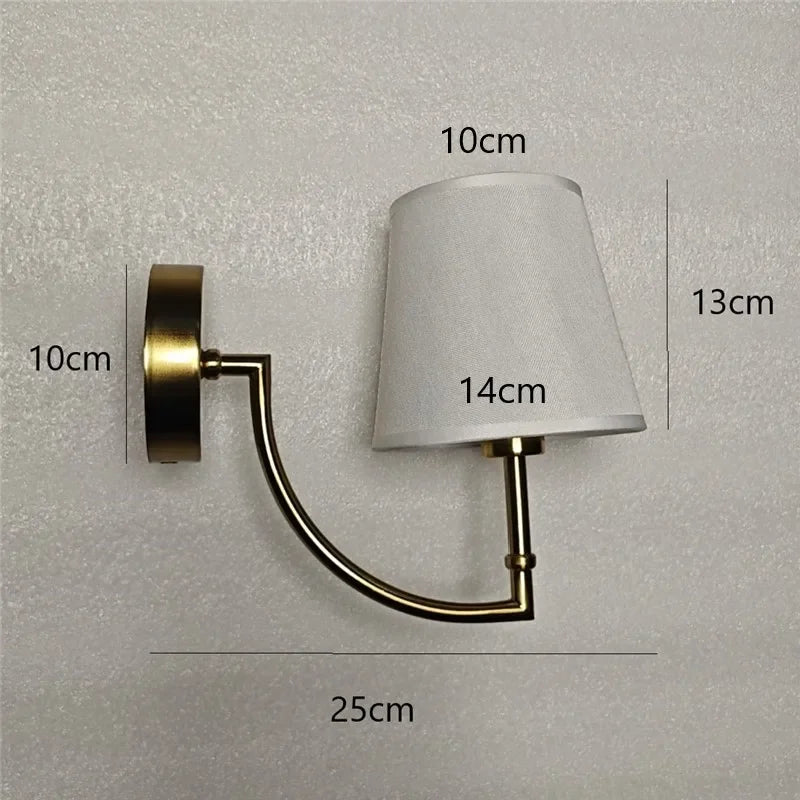 Nordic Minimalism Wall Lamps Modern Simple Linen Lampshade Elbow Wall Lights for Home Decor Living Room Stairs Lighting Fixtures