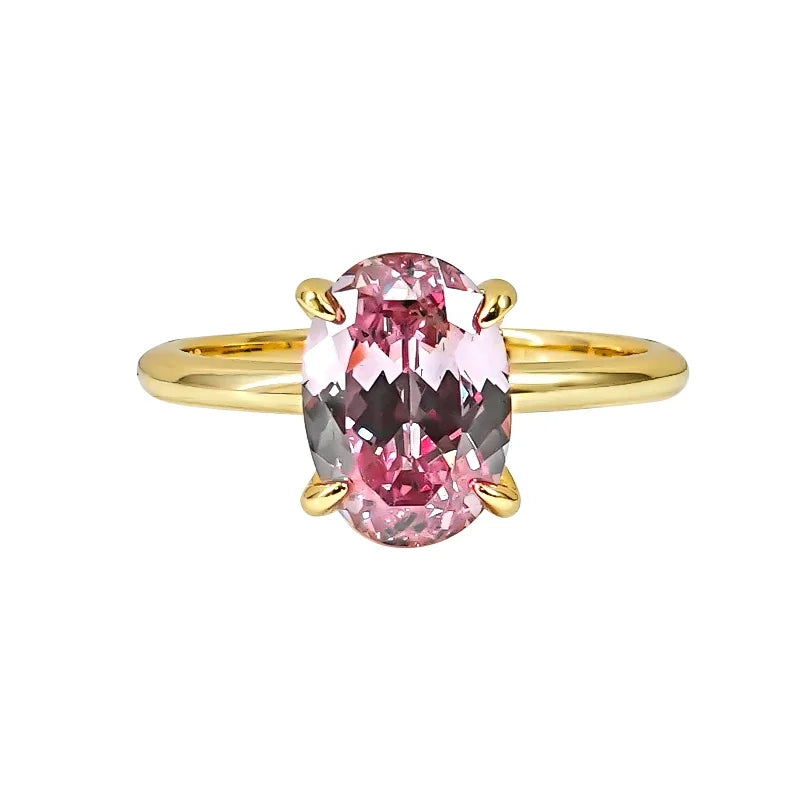Sterling Silver 925 Zircon Ring Minimalist Pigeon Egg