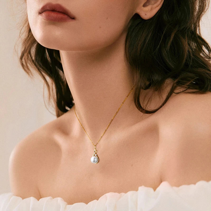 Sweet Blossoms Haven Pearl Infinite Pendant Necklace