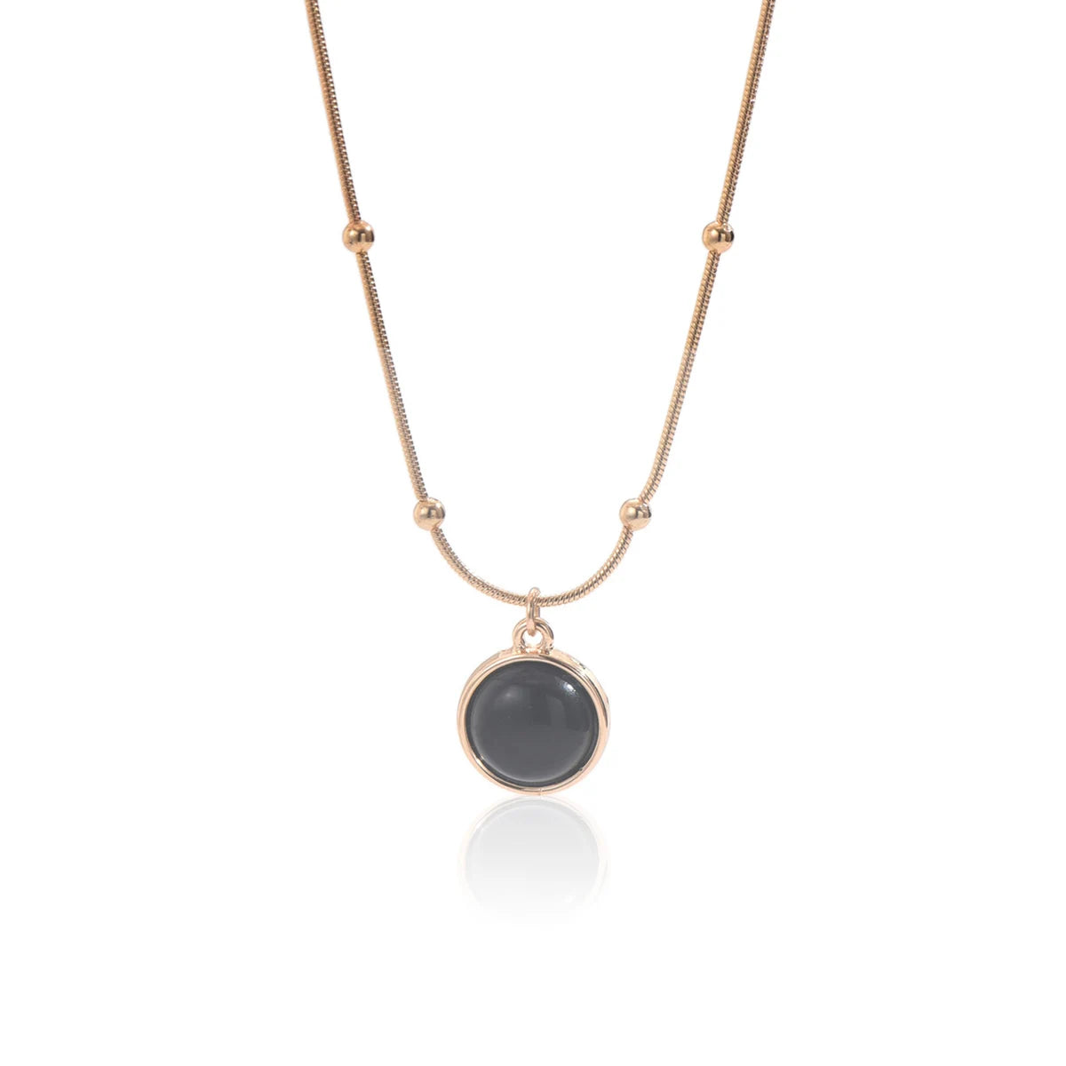 AUKYGGUSCN Mood Responsive Necklace Stainless Steel Resin