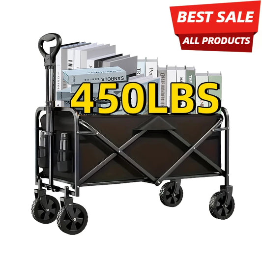 Foldable Folding Trolley, Travel Folding Trolley, 360° All Terrain Wheels, Portable Large Capacity Multi-Functional