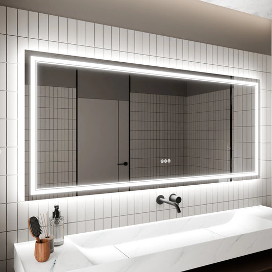 LED Bathroom Vanity Mirror With Lights Anti Fog Backlit