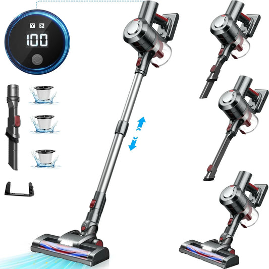 ORGPEK Cordless Vacuum Cleaner, 38000PA/450W 50min 2500mah for Home Pet Hair Carpet Wood Floor