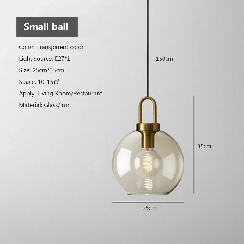 Oboerthurck Modern Glass Pendant Light Loft Industrial Lamp